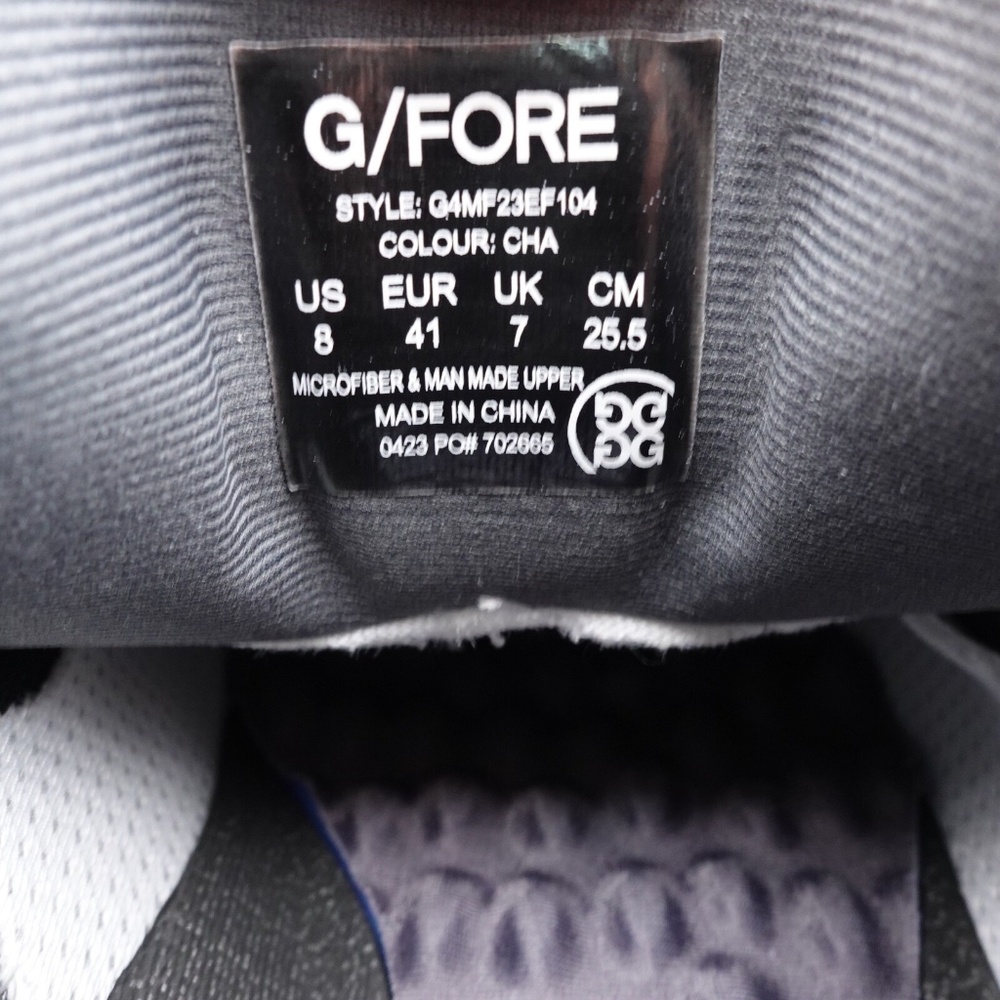 NEW Size 8 Men's G/FORE G.112 Golf Shoe G4MF23EF104-CHA Charcoal Drip - Picture 2 of 7